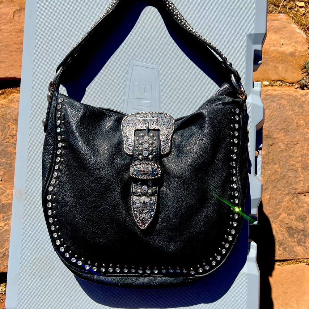 Harley Davison western design hobo purse